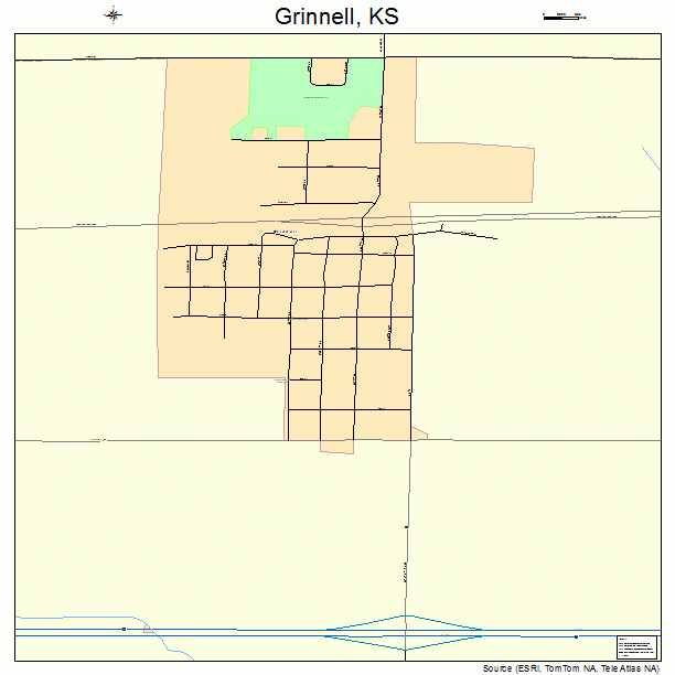 Grinnell, KS street map