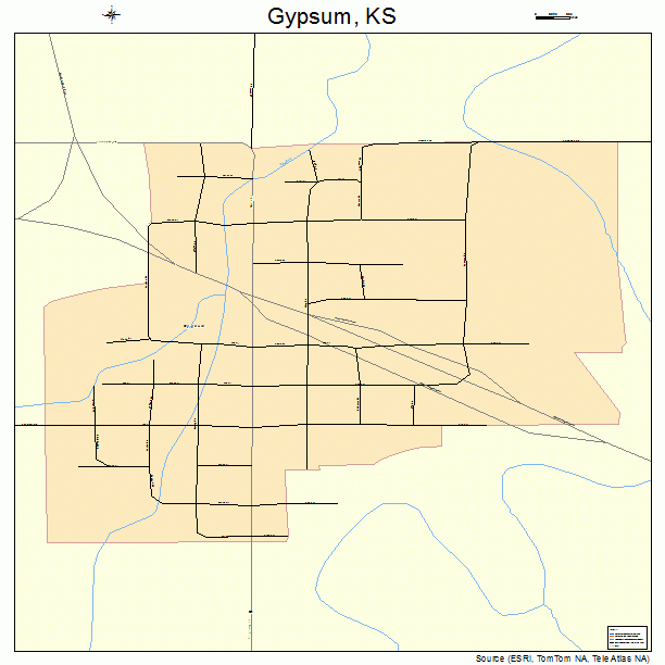 Gypsum, KS street map