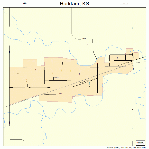 Haddam, KS street map