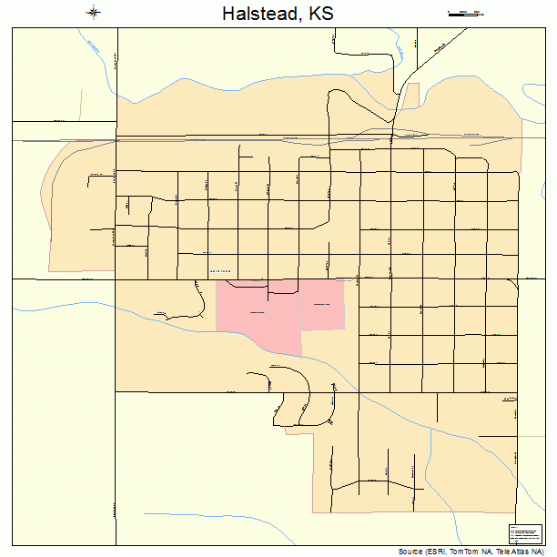 Halstead, KS street map