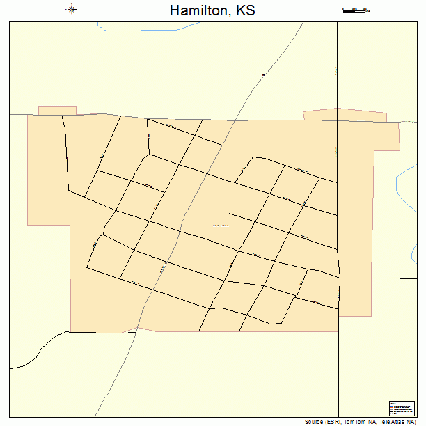 Hamilton, KS street map