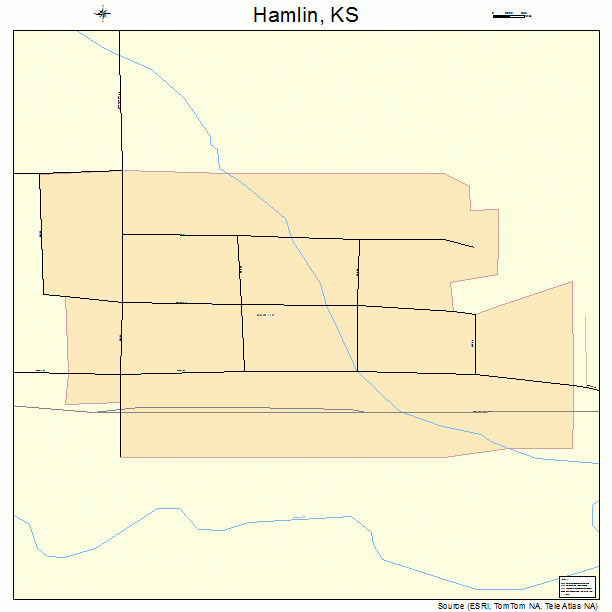 Hamlin, KS street map