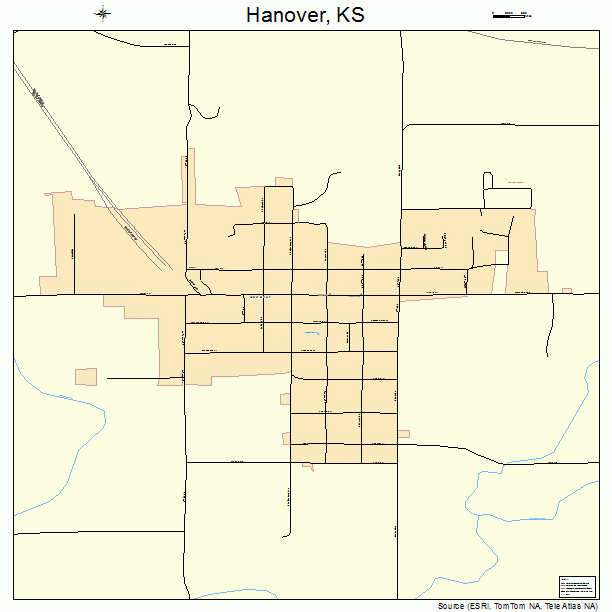 Hanover, KS street map