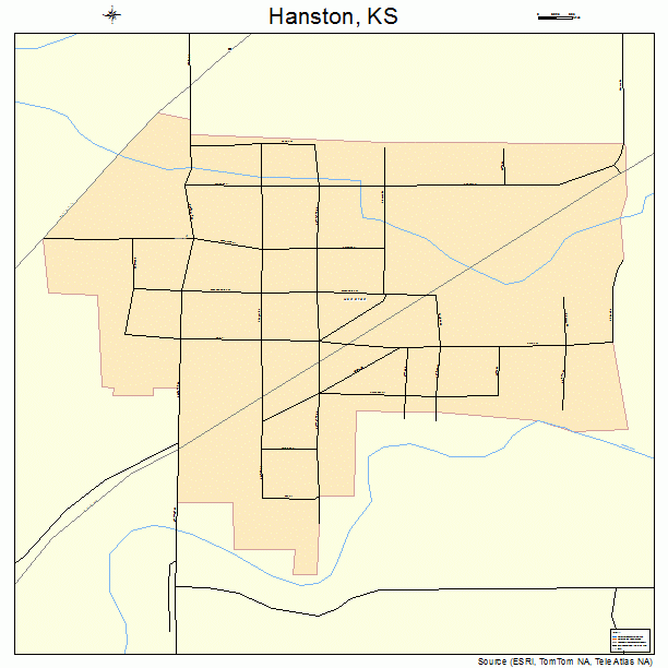 Hanston, KS street map