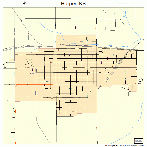 Harper, KS street map