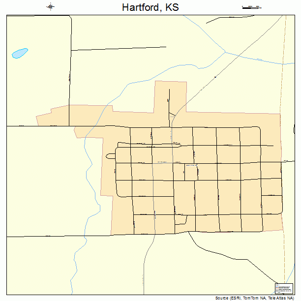 Hartford, KS street map