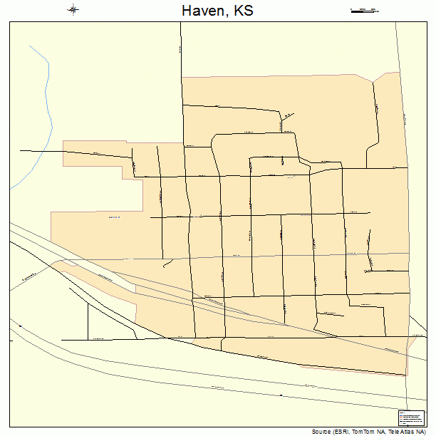 Haven, KS street map