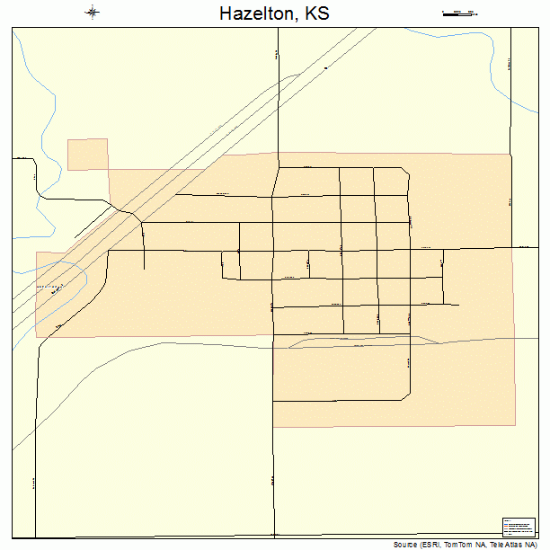Hazelton, KS street map