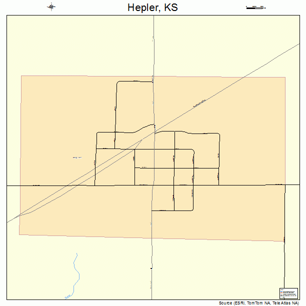 Hepler, KS street map