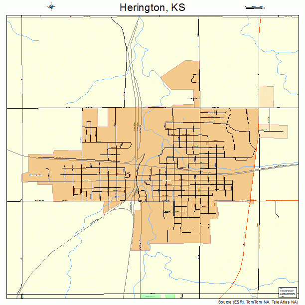 Herington, KS street map