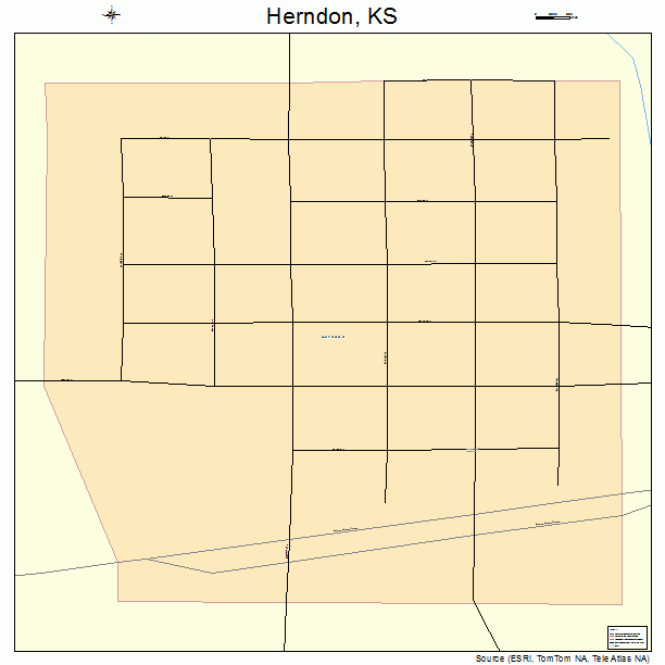 Herndon, KS street map