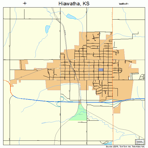 Hiawatha, KS street map