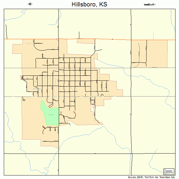 Hillsboro, KS street map