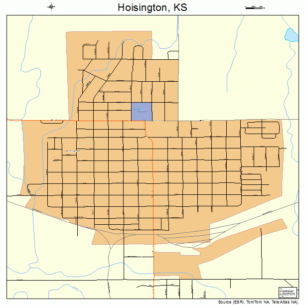 Hoisington, KS street map