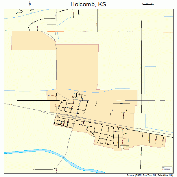Holcomb, KS street map