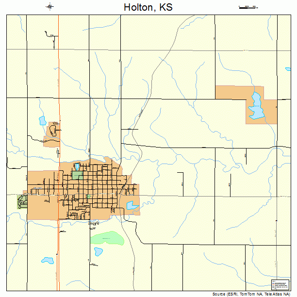 Holton, KS street map