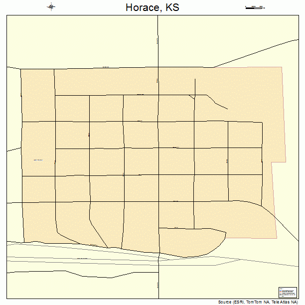 Horace, KS street map