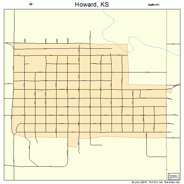 Howard, KS street map