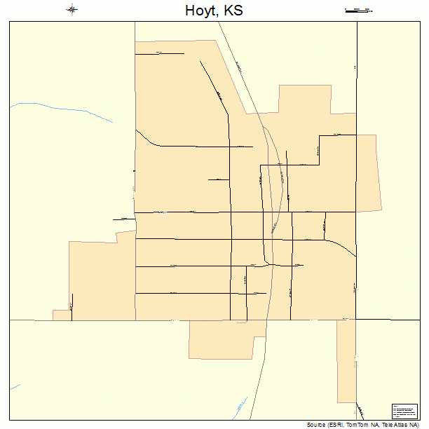 Hoyt, KS street map