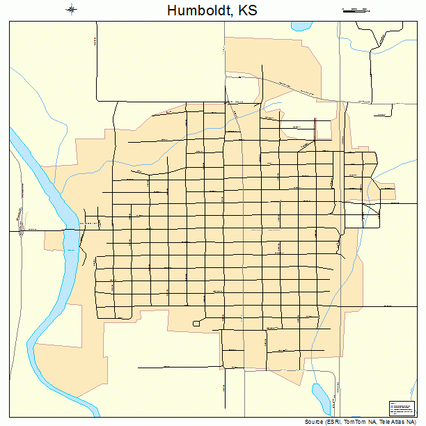 Humboldt, KS street map