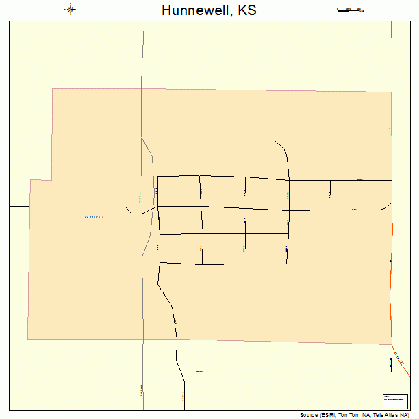 Hunnewell, KS street map