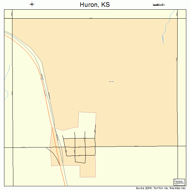 Huron, KS street map