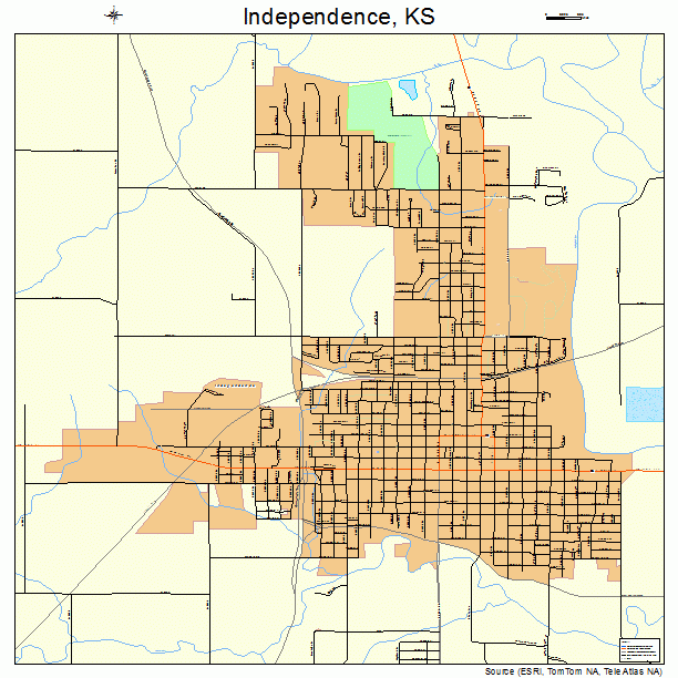 Independence, KS street map