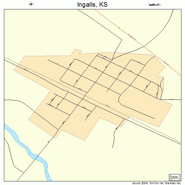 Ingalls, KS street map