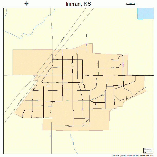Inman, KS street map