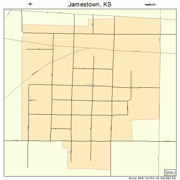 Jamestown, KS street map