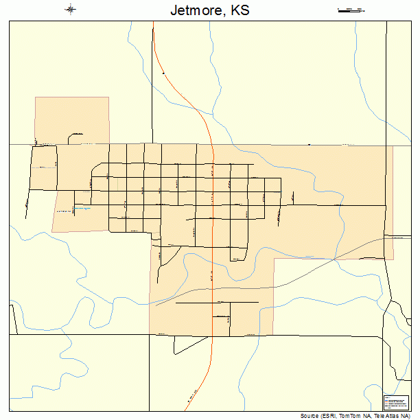 Jetmore, KS street map