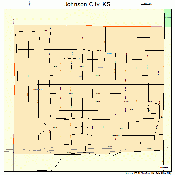 Johnson City, KS street map