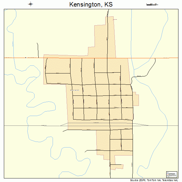 Kensington, KS street map