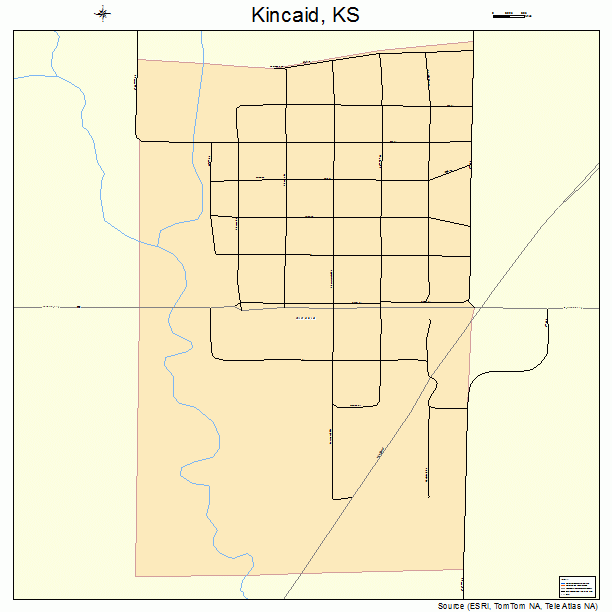 Kincaid, KS street map