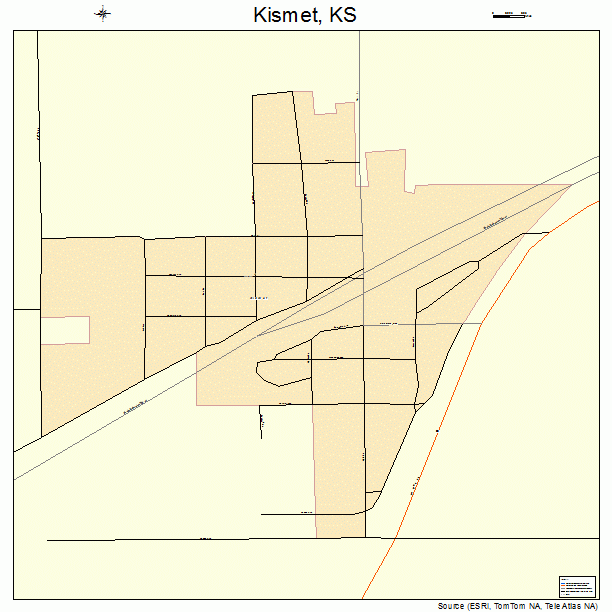 Kismet, KS street map