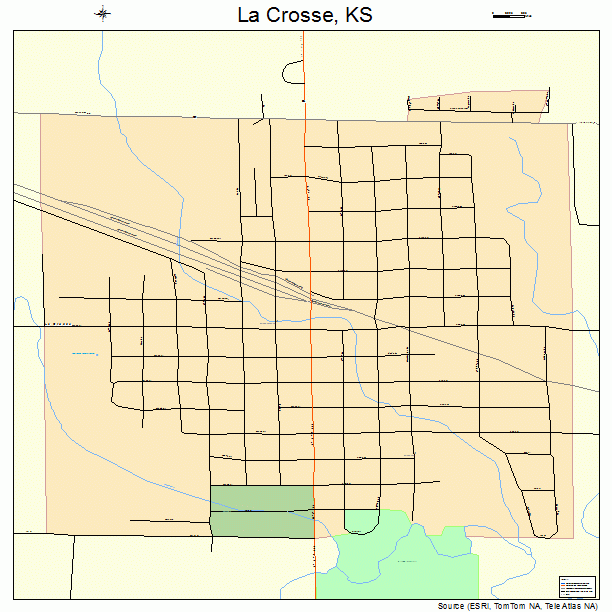 La Crosse, KS street map