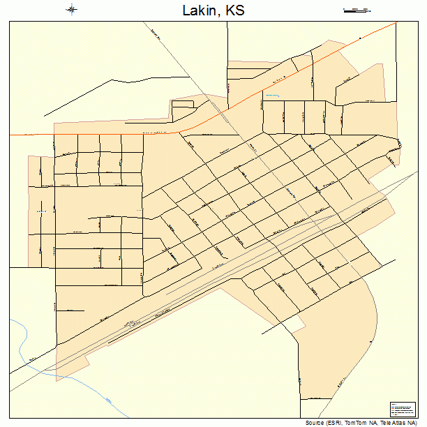 Lakin, KS street map