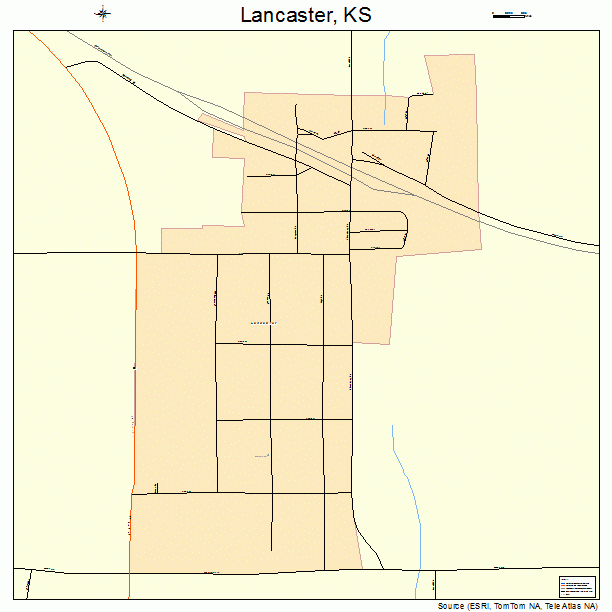 Lancaster, KS street map