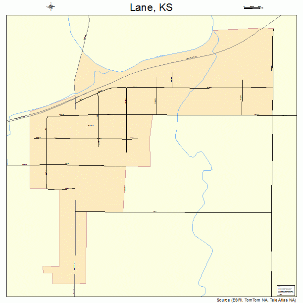 Lane, KS street map
