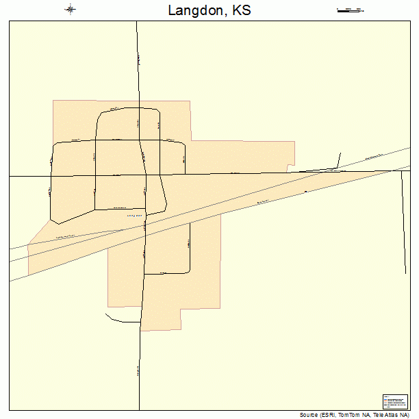 Langdon, KS street map