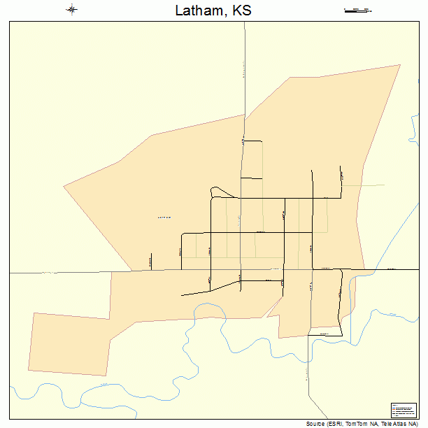 Latham, KS street map
