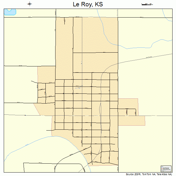 Le Roy, KS street map