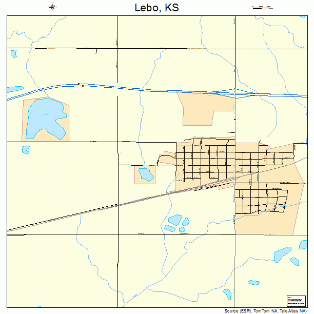 Lebo, KS street map