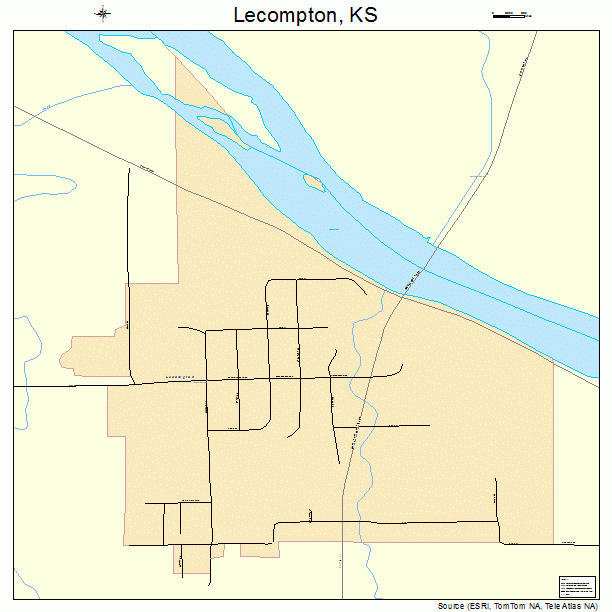 Lecompton, KS street map