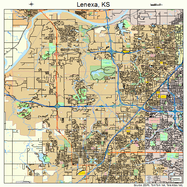 Lenexa, KS street map