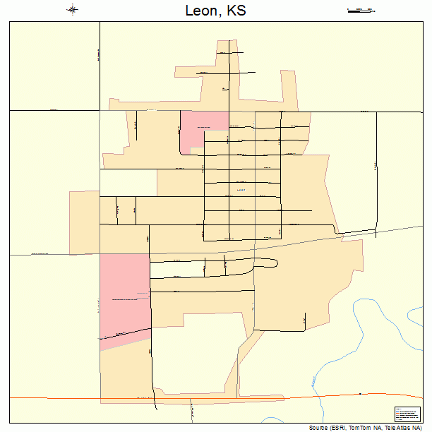 Leon, KS street map