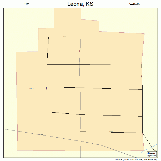 Leona, KS street map