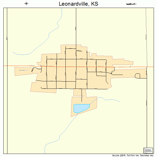 Leonardville, KS street map