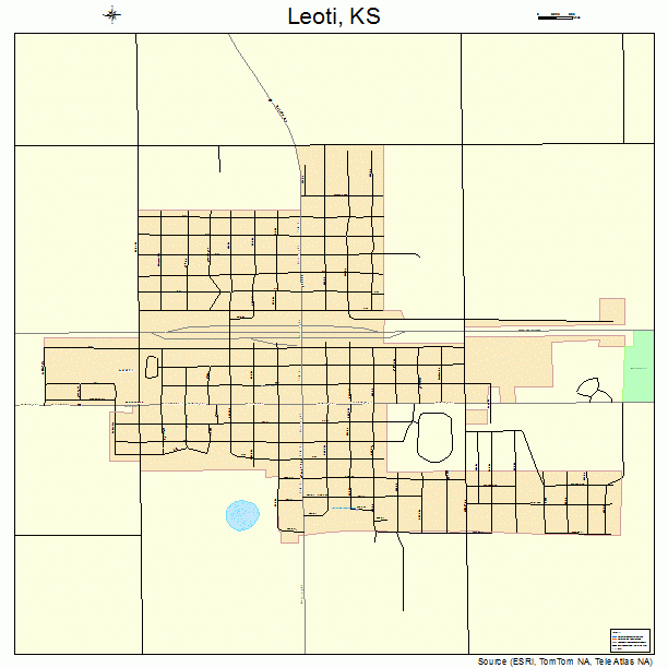 Leoti, KS street map