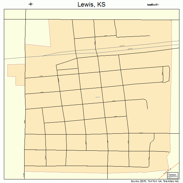 Lewis, KS street map